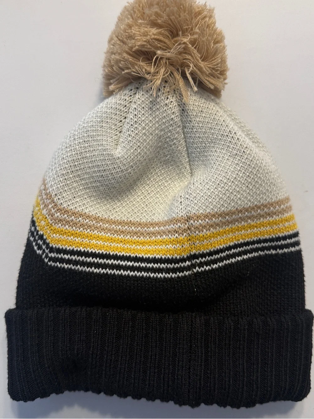 Patagonia Youth Powder Town Pom Beanie Ridge Rose Knit Black